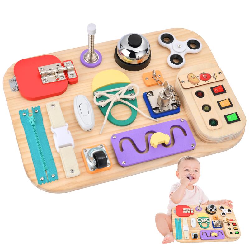 Montessori Wooden Busy Board