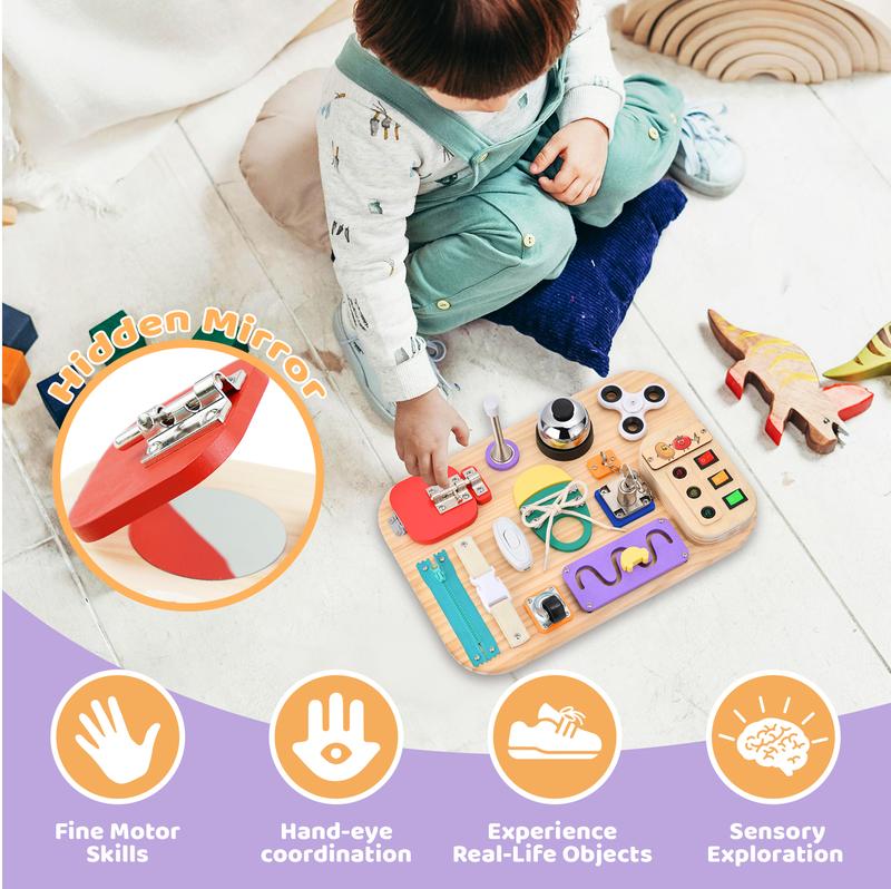 Montessori Wooden Busy Board