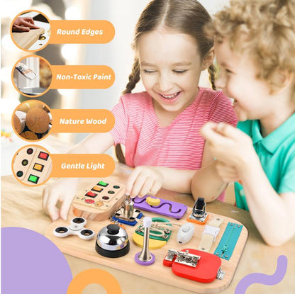 Montessori Wooden Busy Board